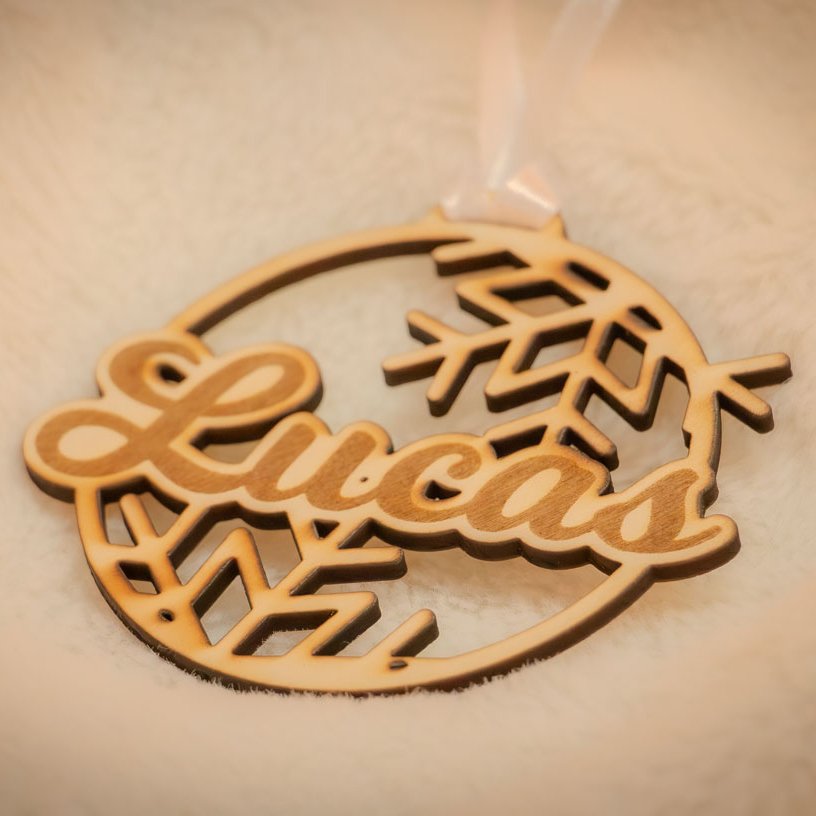 Bola copo de nieve con nombre