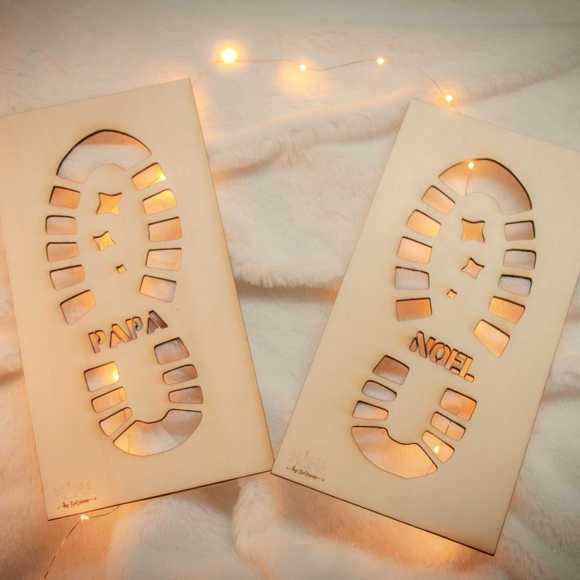 Plantilla huellas navideñas